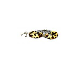   Play Time Furry Handcuffs with Keys Leopard  